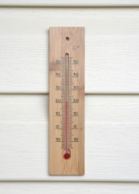 Термометр настенный из бамбука для помещения от AJS-Blackfox (Франция) фото