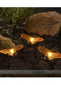 Набор декоративных садовых светильников на солнечной батарее фигурки Пчелы Smart Garden фото