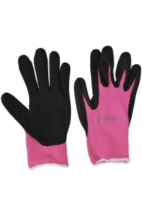 Перчатки для флориста флуорсцентные Florabrite Pink Burgon & Ball фото.jpg