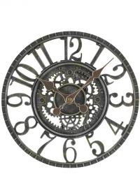 Часы настенные скелетоны Newby Verdigris by Outside In фото