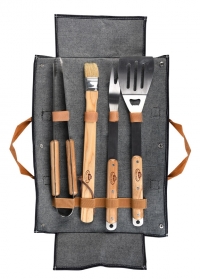 Набор инструментов для барбекю в чехле-сумке Denim GT196 Esschert Design фото