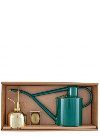 Подарочный набор лейка и опрыскиватель HAWS Green Rowley Ripple & Brass фото