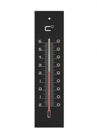 Термометр настенный 22 см. для дома и улицы Medium Black AJS-Blackfox фото