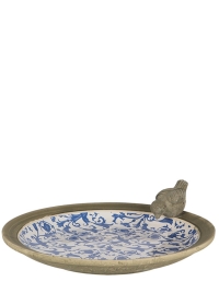 Купальня для птиц из состаренной керамики Aged Ceramic Print AC10 Esschert Design фото