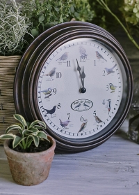 Часы настенные с птицами Clockbird sounds FB416 Esschert Design фото