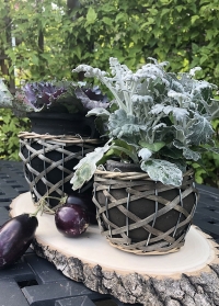 Керамическое кашпо в корзинке для растений Rina Lene Bjerre фото