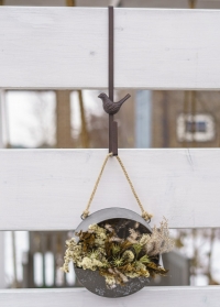Кронштейн на дверь для флористического венка Птичка LH280 Esschert Design фото