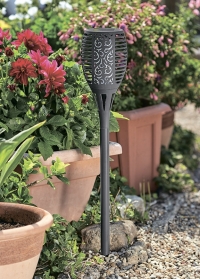 Фонарь на солнечной батарее для ландшафтного дизайна Факел Torch Slate Smart Garden фото