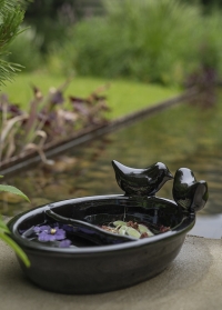 Садовая керамическая купальня и кормушка для птиц FB568 Esschert Design на сайте Consta Garden