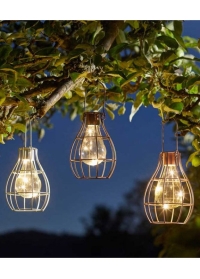 Декоративные подвесные фонари в ретро стиле на солнечной батарее Eureca! Firefly от Smart Garden фото