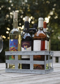 Корзина металлическая для переноса винных бутылок Esschert Design фото заказать на сайте Consta Garden 